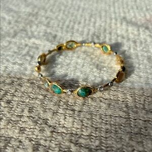 Alexis Bittar Gold and Green Bracelet